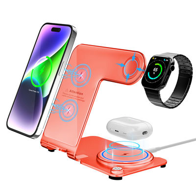 Хорошая цена Стильный высокоэффективный зарядный стенд PD/QC Metal Wireless 3 в 1 онлайн