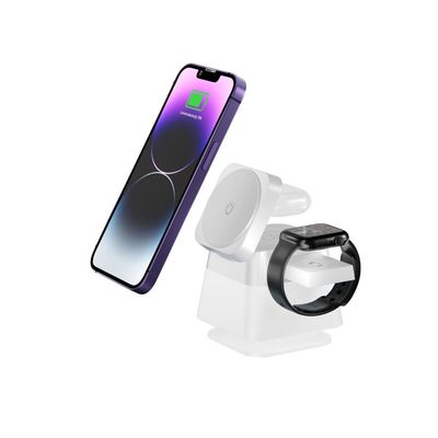 Хорошая цена Беспроводная станция зарядки 3 в 1 для устройств Apple Выход 20 Вт и порт ввода USB-C онлайн