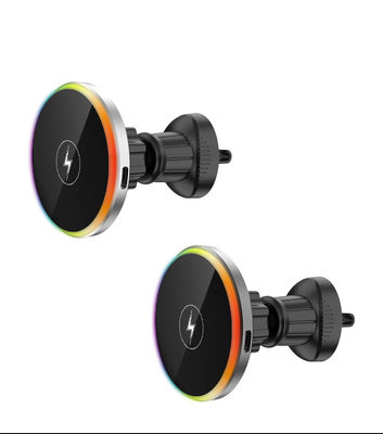 Хорошая цена Удобный для пользователя магнитный беспроводный зарядное устройство для автомобилей для смартфонов Qi в серебряном/сером цвете онлайн