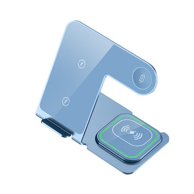 Хорошая цена 3 в 1 бракеты из алюминиевого сплава Беспроводное зарядное устройство для телефонных наушников онлайн