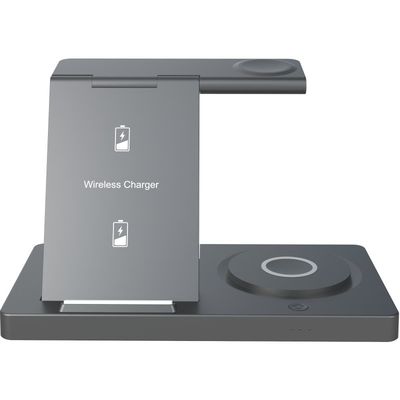 Хорошая цена 5 в 1 складное беспроводное зарядное устройство поддерживает Samsung Apple Watch расстояние зарядки ≤ 8 мм онлайн