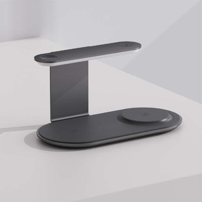 Хорошая цена Портативная подставка-зарядка для мобильного телефона 3 в 1, выходная мощность 15 Вт/10 Вт/7,5 Вт/5 Вт, интерфейс Type-C для телефонов Apple и Samsung онлайн