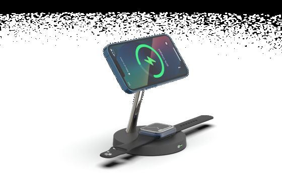 Хорошая цена Беспроводное зарядное устройство Apple T268C OEM/ODM 15 Вт, беспроводное быстрое зарядное устройство, черная подставка для зарядки онлайн