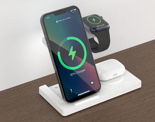 Хорошая цена Apple Charger T258 Multifuctional Wireless Charger ABS Foldable Wireless Charger  онлайн