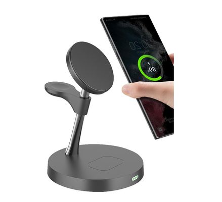 Хорошая цена 3-in-1 Magnetic Wireless Charger with 15W Fast Charging Portable Travel Charger Supports iPhone 12/13/14/15/16 and Qi Standard онлайн