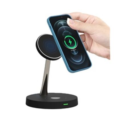 Хорошая цена All In One Wireless Charger with 15W Magnetic Charging Built-in Phone Stand and ABS Zinc Alloy for iPhone 12-16 онлайн