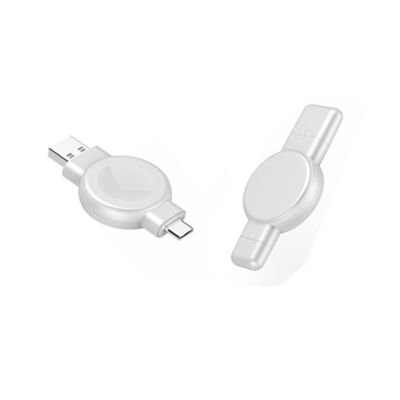 Хорошая цена Samsung Apple Watch Charger Smart Magnetic только 20г Двойной интерфейс черный белый онлайн