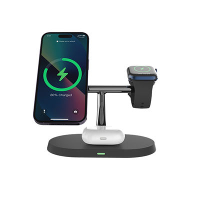 OEM держатель беспроводная зарядка многофункциональная для Iphone наушники Часы черно-белые