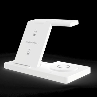 Хорошая цена Складчивая станция беспроводной зарядки для смартфонов Наушники Часы 3W Часы зарядка 15W Выход телефона онлайн