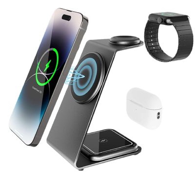 Хорошая цена 15W 10W 7.5W 5W Qi стандартный металлический беспроводный зарядное устройство с кабелем USB C и алюминиевым сплавом онлайн