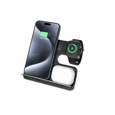 Хорошая цена Отсоединяемые брекеты Qi Standard 3in 1 Беспроводная зарядка для умных устройств онлайн