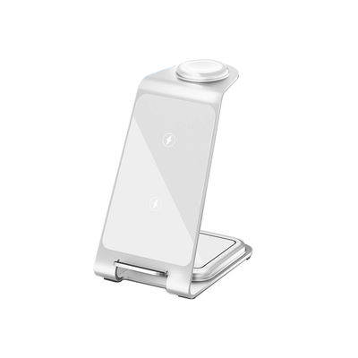 Хорошая цена Алюминиевый 3 в 1 беспроводный зарядный стенд для iPhone Samsung Qi телефоны Пять цветов онлайн
