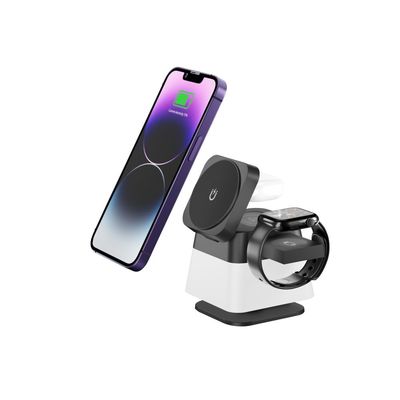 4-в-1 вращающийся складной беспроводный зарядное устройство с RGB светом