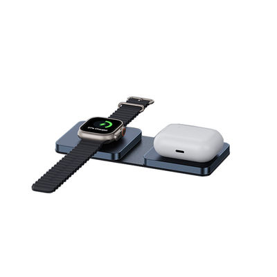 Хорошая цена Компактное складное беспроводное зарядное устройство 3W - 15W Qi Phone Apple Airpod IWatch с USB Type C онлайн