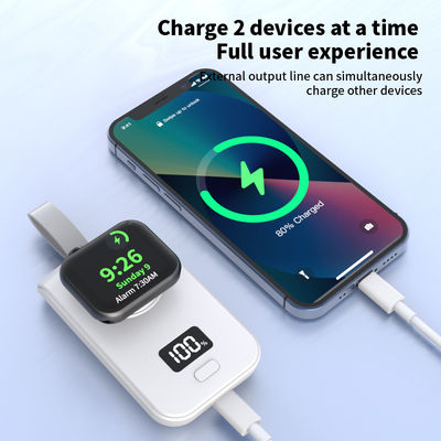 2025 Последнее беспроводное зарядное устройство для часов Apple ABS + PC 2W Mini Power Bank Поддержка Harging Iwatch