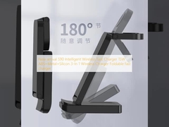 Новый S90 Интеллектуальная беспроводная быстрая зарядка 15 Вт ABS + Металл + Силикон 3-В 1 беспроводная зарядка складная быстрая зарядка