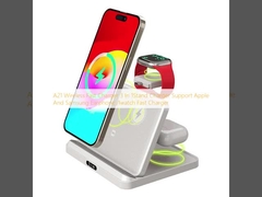 A21 беспроводное быстрое зарядное устройство 3 в 1 Stand Charger поддержка Apple и Samsung Earphone / Iwatch быстрое зарядное устройство