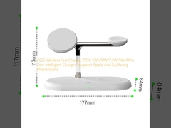 2025 Беспроводное быстрое зарядное устройство T256 15W/10W/7.5W/5W Все в одном Интеллектуальное зарядное устройство Поддерживает Apple And Sa,Msung Phone Stand